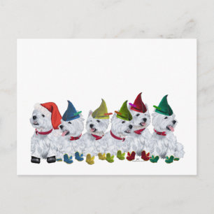 Christmas Elves Holiday Postcard