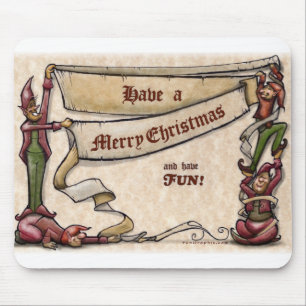Christmas Elves Mouse Pad