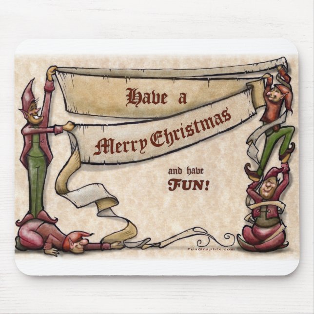 Christmas Elves Mouse Pad (Front)