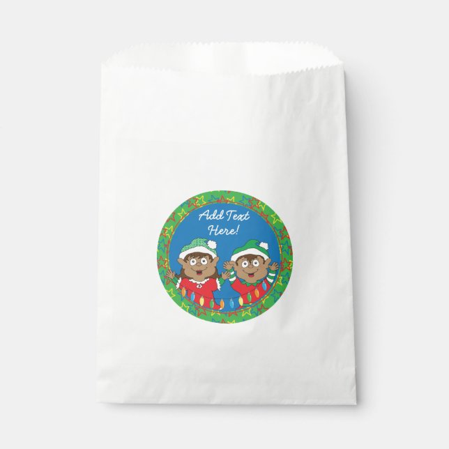 Christmas Elves of Colour Favour Bag (Front)