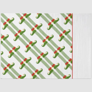 Christmas Elves Pattern Holiday Festive Shelf Elf Tissue Paper