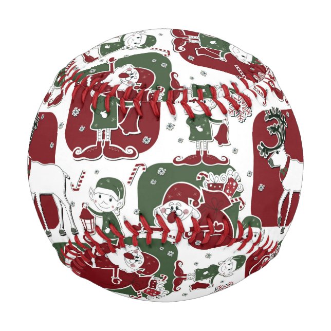 Christmas Elves & Snowmen Baseball (Front)