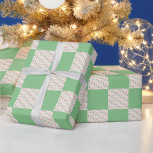 Christmas Elves With Polka Dots Wrapping Paper