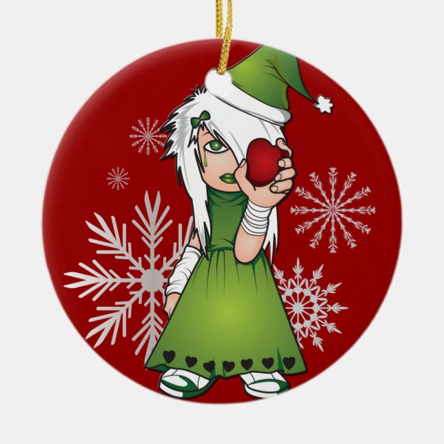 Christmas Emo Girl Ornament (Front)