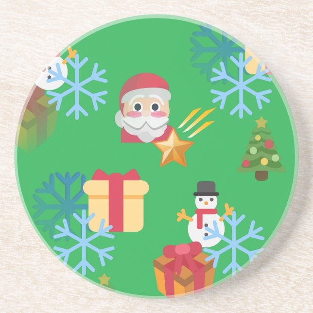 christmas emoji coaster (Front)