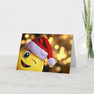 Christmas Emoji Face Holiday Card