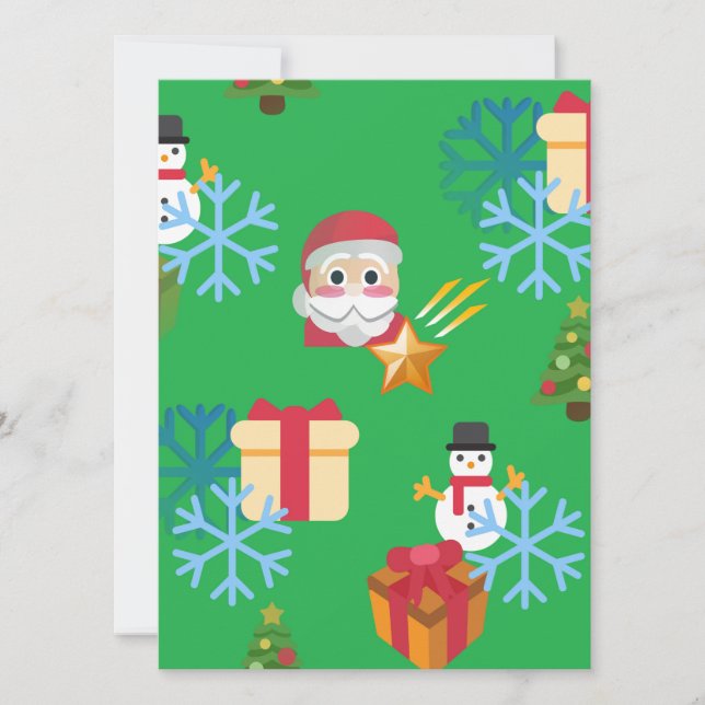 christmas emoji holiday card (Front)