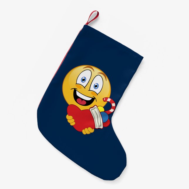 Christmas Emoji Stocking (Front (Hanging))