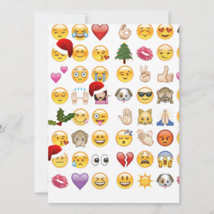 christmas emojis holiday card
