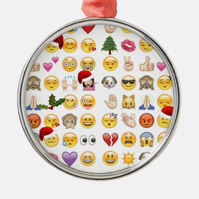 christmas emojis metal tree decoration (Front)