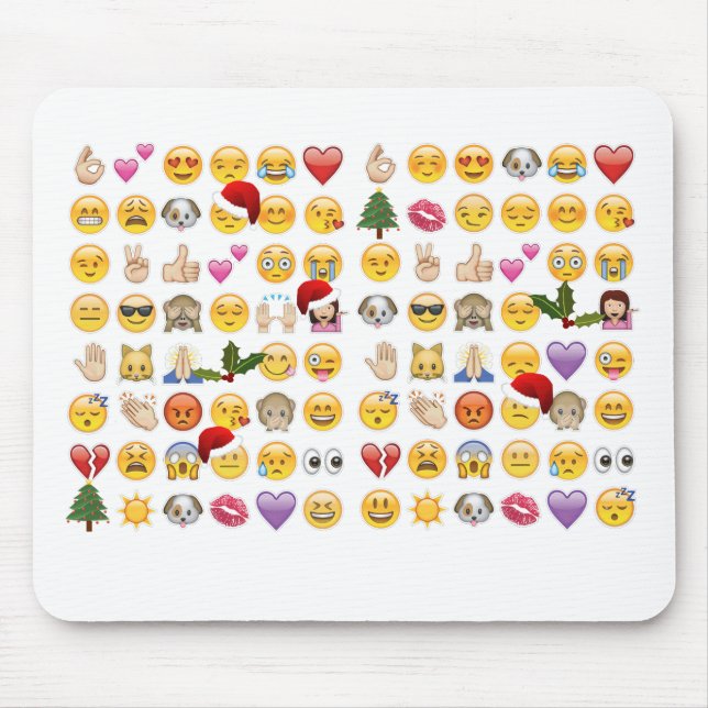 christmas emojis mouse pad (Front)