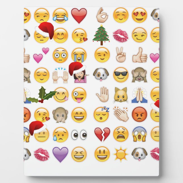 christmas emojis plaque (Front)