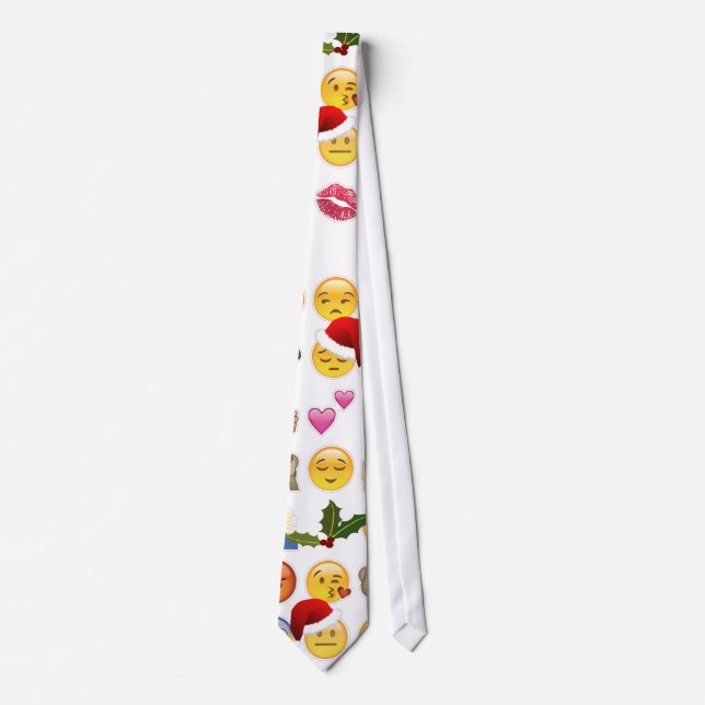 christmas emojis tie (Front)