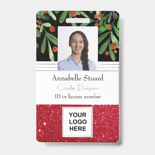 Christmas Employee ID Badge (Front)