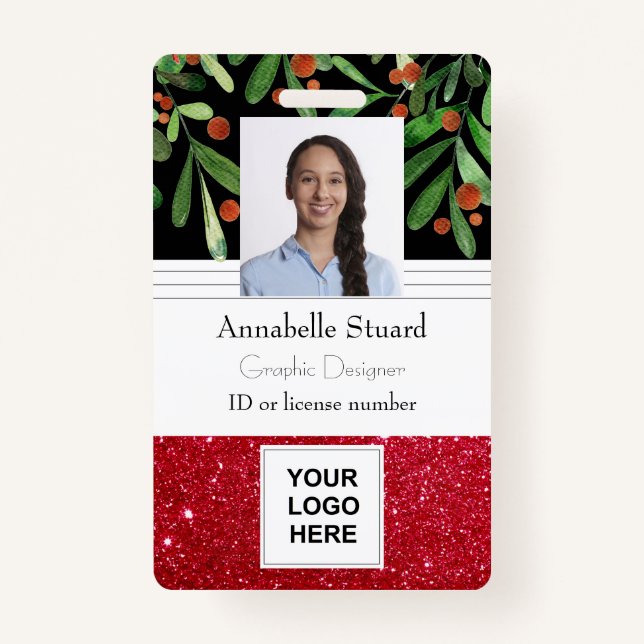 Christmas Employee ID Badge (Front)