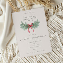 Christmas Engagement Party Invitation