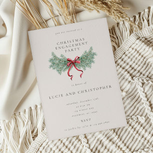 Christmas Engagement Party Invitation