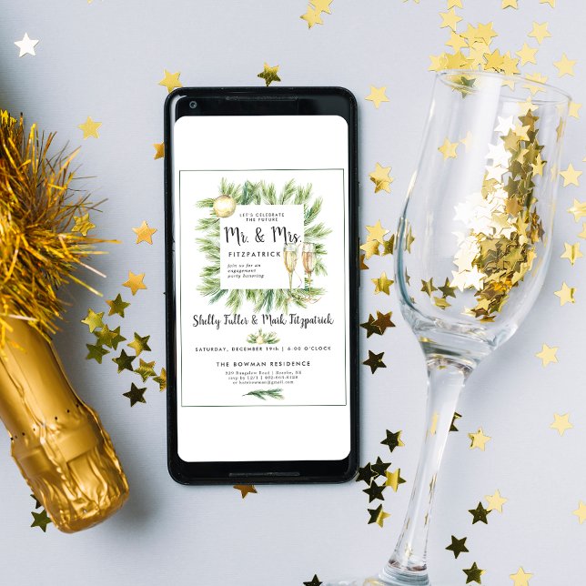 Christmas Engagement Party Invitation (Creator Uploaded)