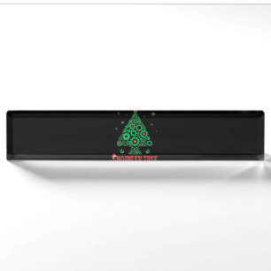 Christmas Engineer Tree Mechanical Engineering Nameplate