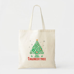 Christmas Engineer Tree Mechanical Engineering Tote Bag