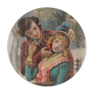 Christmas, England-Vintage Victorian Era Ad, 1980 Cutting Board