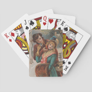 Christmas, England-Vintage Victorian Era Ad, 1980 Playing Cards