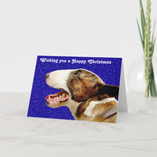 Christmas English Bull Terrier Holiday Card
