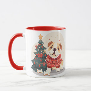 Christmas English Bulldog Holiday Sweater Mug
