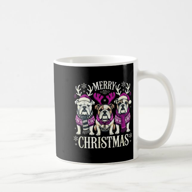 Christmas English Bulldog Mom English Bulldog Chri Coffee Mug (Right)