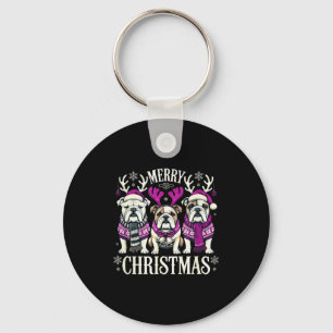 Christmas English Bulldog Mom English Bulldog Chri Key Ring