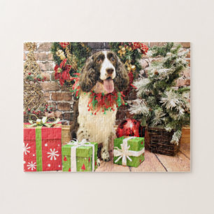 Christmas - English Springer Spaniel - Cloe Jigsaw Puzzle