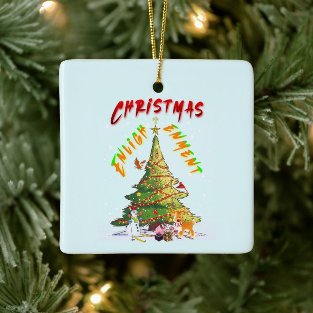 Christmas Enlightenment Ceramic Ornament (Tree)