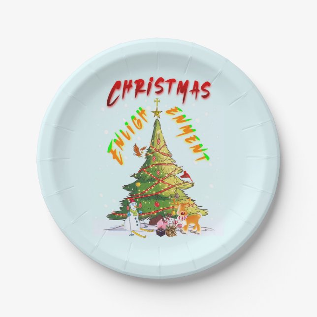Christmas Enlightenment Paper Plate (Front)