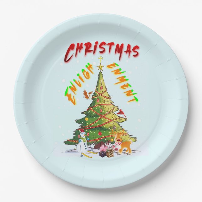 Christmas Enlightenment Paper Plate (Front)