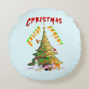 Christmas Enlightenment Round Cushion