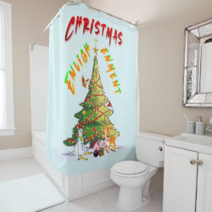 Christmas Enlightenment Shower Curtain