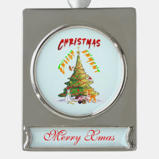 Christmas Enlightenment Silver Plated Banner Ornament