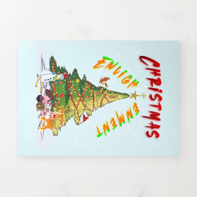 Christmas Enlightenment Tri-Fold Card (Cover)