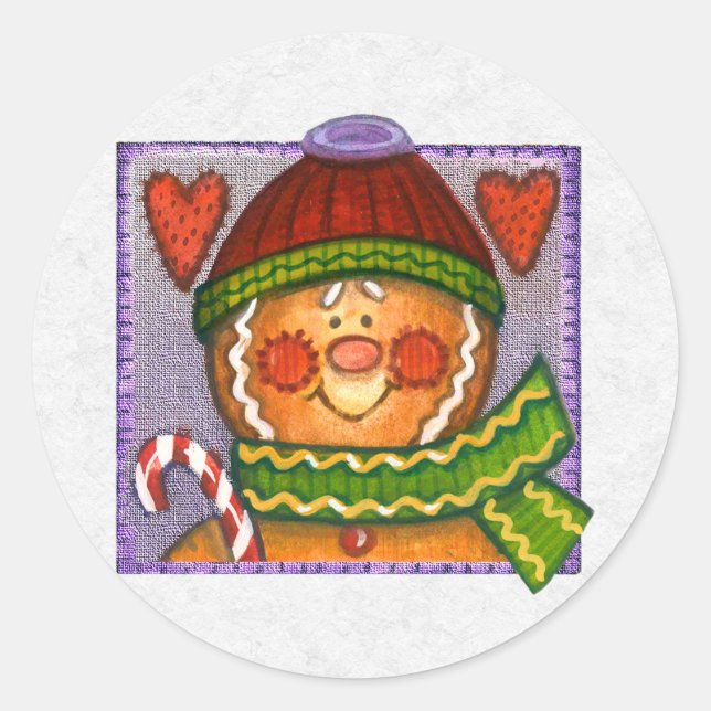 Christmas Envelope Sealer Classic Round Sticker (Front)