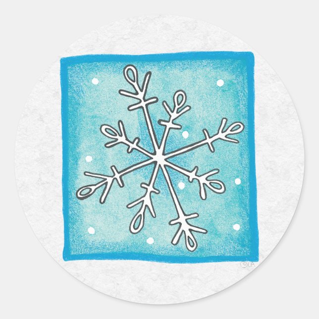 Christmas Envelope Sealer Classic Round Sticker (Front)