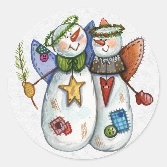 Christmas Envelope Sealer Classic Round Sticker (Front)