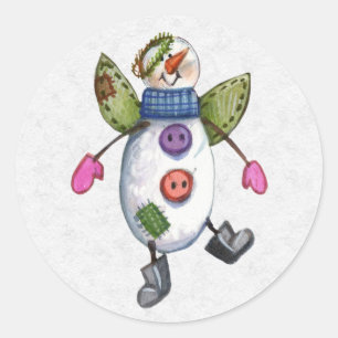 Christmas Envelope Sealer Classic Round Sticker