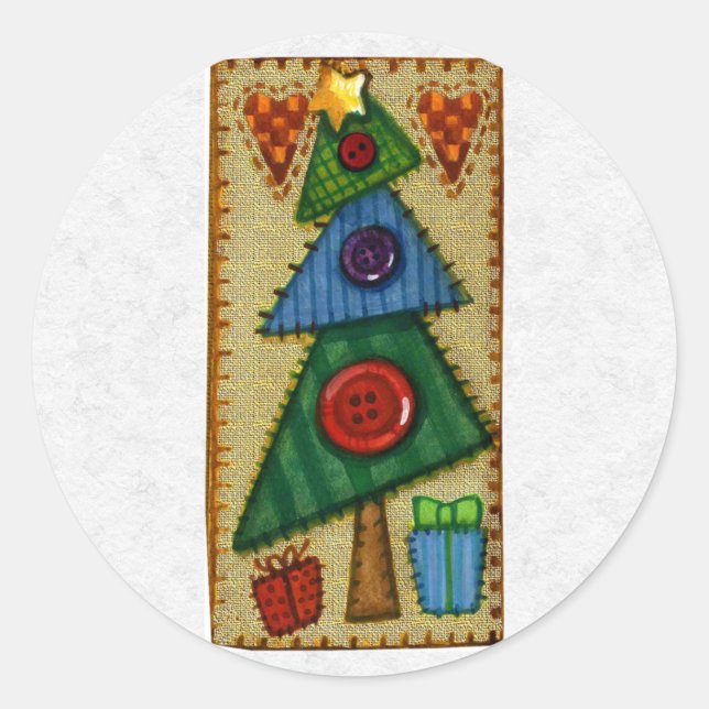 Christmas Envelope Sealer Classic Round Sticker (Front)