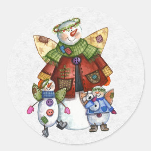 Christmas Envelope Sealer Classic Round Sticker