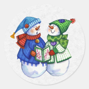 Christmas Envelope Sealer Classic Round Sticker