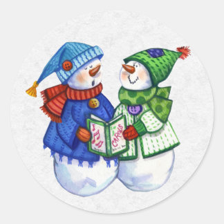 Christmas Envelope Sealer Classic Round Sticker