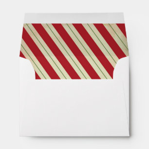 Christmas Envelope Vintage Stripes 4x6 Envelopes