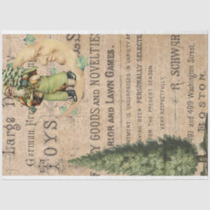 Christmas Ephemera Furniture Decoupage Tissue Paper