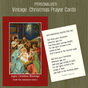 Christmas Epiphany Nativity Personalised Prayer  Business Card
