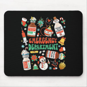 Christmas Er Nurse Emergency Department Er Ed Nurs Mouse Pad